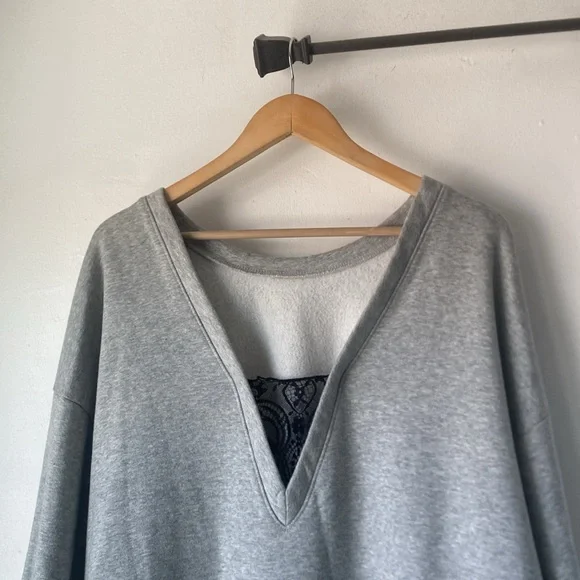 NWT Anthro Pilcro XL Crew Lace Pullover Sweatshirt - Picture 11 of 15